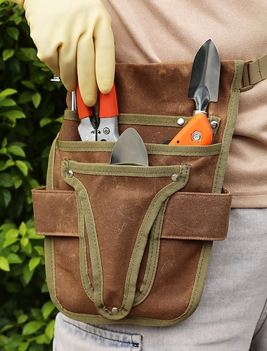  Ceinture porte-outils robuste, tablier à pochettes ajustables pour mécaniciens, électriciens, jardiniers et artisans, tablier demi-taille (cadeau).