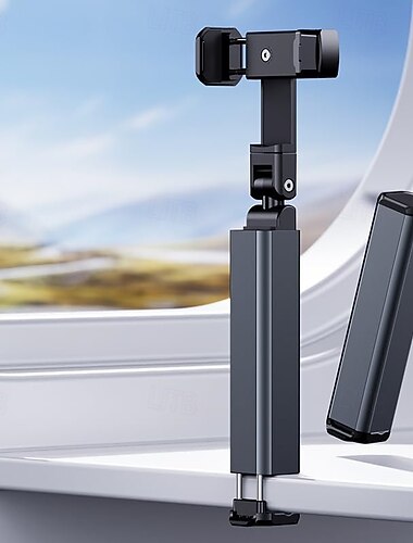  2 Pakke Aluminiumlegering Sammenleggbar Stativ 360 Rotasjon Universell Telefonholder Hjem/Kontor/Reise