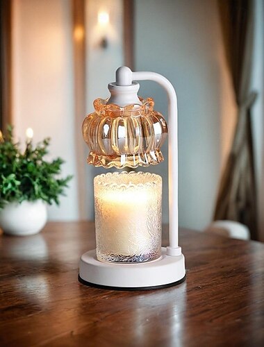  Kerzenwärmerlampe mit Timer, dimmbare Kerzenlampe mit Wachsschmelzfunktion in Schwarz