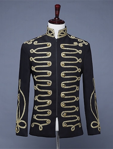  Retro / vintage Rokokoo Päälystakki Naamiaisasu Sirkus takki Pitkähihainen Prinssi Aristokraatti Naamiaispuku Miesten Karnevaali Naamiaiset Juhla Aikuisten Takki Syystalvi