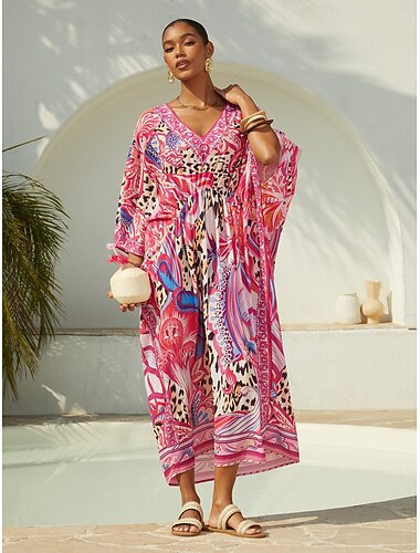  Blush&beast hulmuava sifonkipinkki paisley-kaftan
