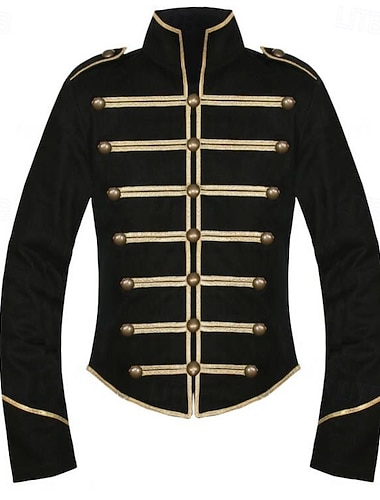  Rétro Vintage Rococo Manteau Bal Masqué Veste de cirque Manches longues Prince Aristocrate Déguisement Homme Carnaval Mascarade Événement / Fête Adulte Manteau Automne & Hiver