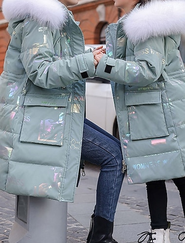  Bambini Ragazze Giacca in piuma Giacca Imbottita Tinta unica Sport Tasca Tenere al caldo Antivento All'aperto Cappotto Capispalla 4-12 Anni Inverno Rosa Verde