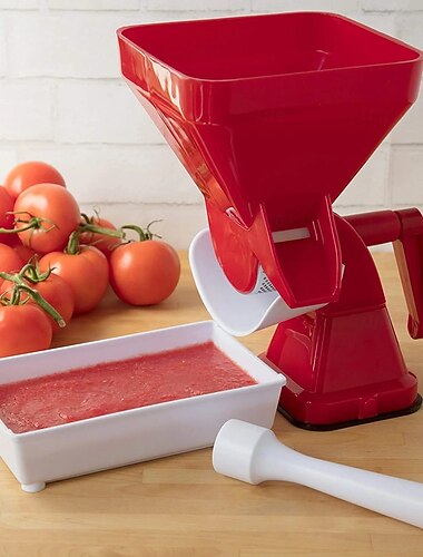  Tomatenentsafter, Küchenutensil mit Sieb, Bedienungsanleitung für Tomatenentsafter, Entsafter und Saucenbereiter für Zuhause
