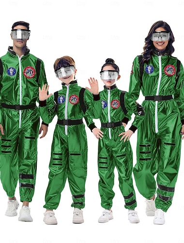  Paare Ausgefallene Kostüme Overall Onesies Astronaut Cosplay Kinder Erwachsene Unisex Halloween Karneval Party Leistung Verkleidung für Schulveranstaltungen Verkleiden