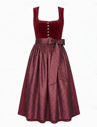  Farsang Oktoberfest Ruhák Dirndl Szobalány bajor Német München Meadows Női Parti Sörfesztivál Hagyományos stílusú ruha Blúz nélkül