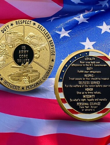  U.S. Army minnemynt – United States 250-årsjubileum jernkunst militær utfordringsmynt metall samlermedalje soldater og patriotiske gaver semikvadransjubileum