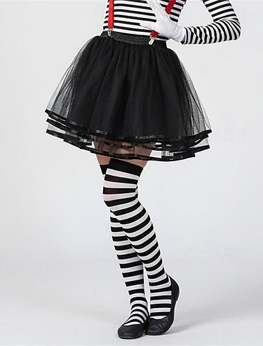  Hieno puku Tylli hame Tutu hame Mime-taiteilija Miimipelle sirkus 1950-luku 1980 luku Monitaso Pullea Aikuisten Naisten Halloween Karnevaali Juhla Suoritus Tanssibaletti Pukeudu