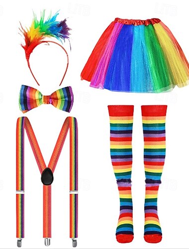  Kjolar Kläder Tutu Retro / vintage Disko 80-talet Vuxna Dam Halloween Karnival Fest / afton Prideparad Pride månad Klä ut