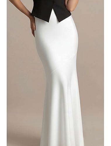  Per donna Gonna da abito Sirena Tromba Formale Ospite di nozze Elegante Lunghezza al pavimento