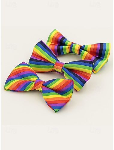  Mannen polyester gestreepte vlindertassen in meerdere patronen levendige en kleurrijke ontwerpen perfect voor carnaval en maskerade ballen