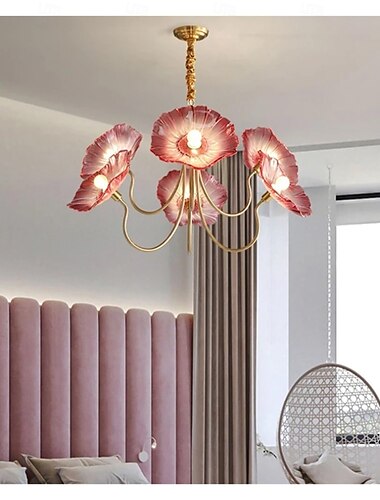  Moderne luxe gouden bloemontwerp led plafond kroonluchter woonkamer slaapkamer eetkamer keuken hanglamp e14 hanglamp, kroonluchter