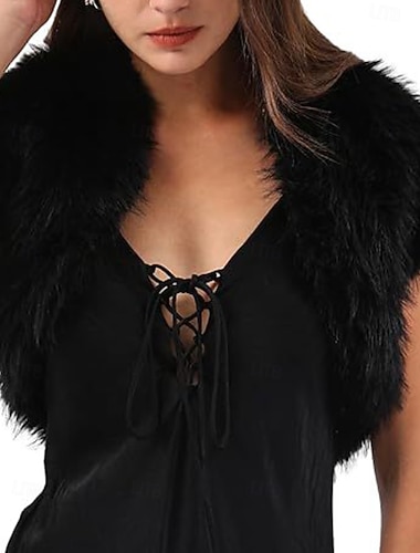  Bontstola's Damesomslag Elegant Mouwloos Spandex Bruiloftsomslagen Met Pure Kleur Voor Feest Herfst