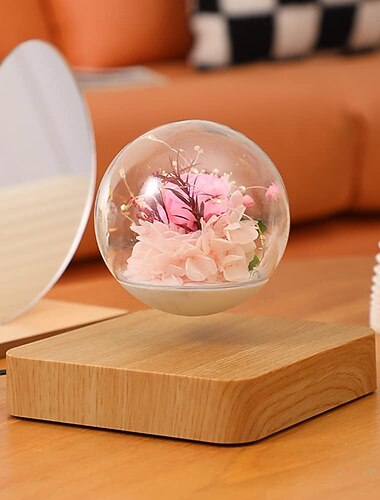  Flor magnética levitante, rosas eternas de verdade, lâmpada LED de levitação, luz flutuante, luz decorativa para crianças, namorados e amigos.