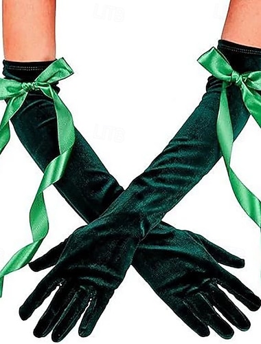  Térylène Genou Gant Élégant Avec Couleur unie Gants de Mariage / Fête