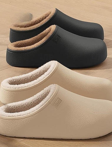  EVA vanntette bomullstøfler vinter innendørs hjem kvinner menn varme plysj sklisikre tøfler