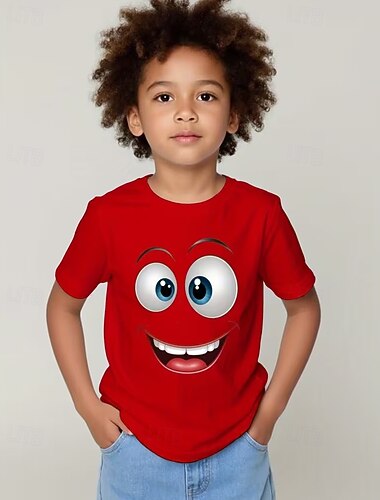  Unisexe Garçons 3D Graphique Dessin animé T-shirt Manche Courte Impression 3D Été Printemps Sports Mode Streetwear Enfants 4-12 ans Col Rond Occasionnel Quotidien Extérieur Coupe régulière
