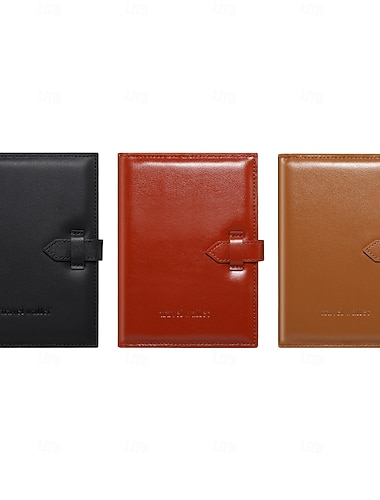  Porta-passaporte em couro genuíno, carteira porta-passaporte em couro legítimo de flor integral para viagens masculinas e femininas.