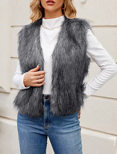  Bontstola's Damesomslag Elegant Mouwloos Imitatiebont Bruiloftsomslagen Met Pure Kleur Voor Feest Herfst