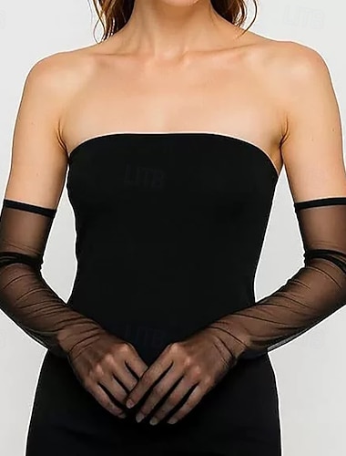  Filet / Térylène Genou Gant Élégant / Style Vintage Avec Couleur unie Gants de Mariage / Fête