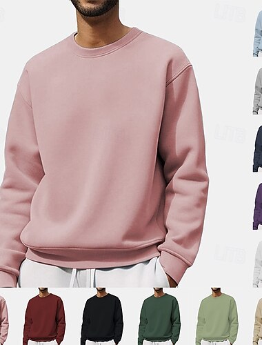  Férfi Pulóver Pulóver kapucnis pulóver Fekete Fehér Arcpír rózsaszín Bor Sötétkék Terített nyak Sima Túlméretezett Sport & Szabadtéri Hétköznapi Napi Utcai sikk Menő Sportruházat Tavasz & Ősz Ruházat