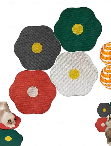  Klorebrett for katter, veggskrape av bølgepapp med selvklebende, ripebestandig design; utskiftbar kattematte