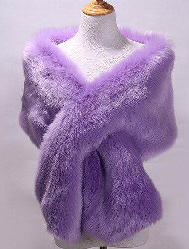  Bontstola's Damesomslag Elegant Vintage Mouwloos Imitatiebont Bruiloftsomslagen Met Pure Kleur Voor Feest Herfst