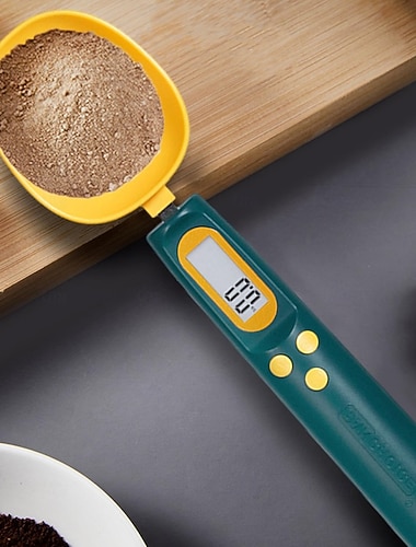  Digitale Küchenwaage mit Löffelfunktion – tragbare elektronische Lebensmittelwaage zum Backen, Kochen und präzisen Abmessen