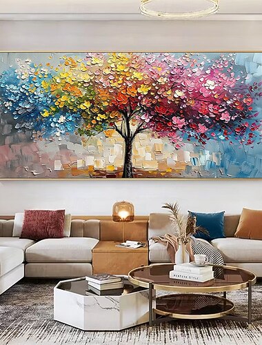  Mintura dipinto a mano astratto texture albero paesaggio dipinti ad olio su tela quadro moderno arte murale per la decorazione della casa dipinto arrotolato senza cornice non allungato