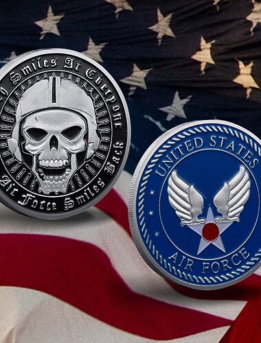  عملة ذكرى القوات الجوية الأمريكية – عملة تحدي عسكرية فنية بمناسبة الذكرى 250 للولايات المتحدة، ميدالية معدنية قابلة للجمع لعناصر الطيران وهدايا وطنية بمناسبة الذكرى 250