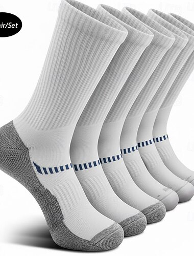  Herren-Socken, 6er-Pack, Crew-Socken, weiß/schwarz, Urlaub, Sport & Outdoor, Alltag, Basic, mittelgroß, Frühling/Herbst, modisch, Freizeit