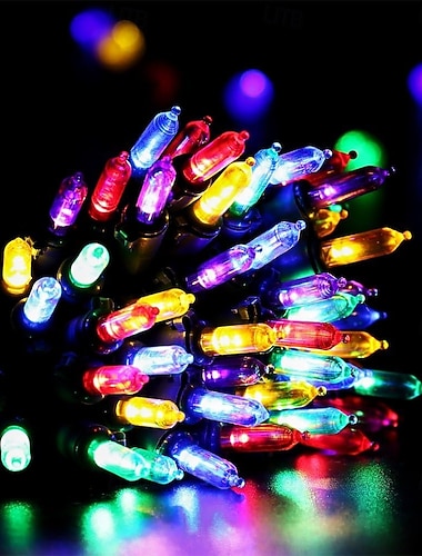  Vodotěsná mini světla na baterie 33Ft 100 LED 8 funkcí časovač dálkové ovládání vnitřní ložnice Valentýn Nový rok Halloween svatební párty atmosférické dekorativní světlo