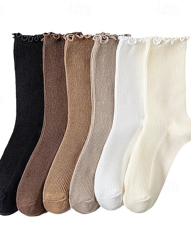 Socken Sportsocken Outdoor-Übung Gehen Fahhrad / Radsport Thermowarm Winddicht 1 Paar Einfarbig Baumwolle Schwarz Weiß Sahne Einheitsgröße
