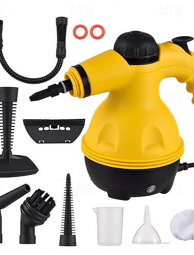  pulitore a vapore portatile, macchina per la pulizia a vapore pressurizzato ad alta temperatura multifunzionale da 900 W con accessorio