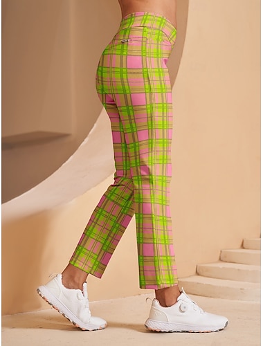  Mulheres Calças de golfe Verde Calças Roupas femininas de golfe, roupas, roupas, roupas