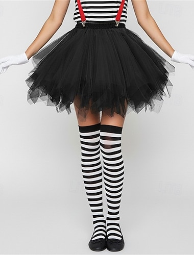  Hieno puku Tylli hame Tutu hame 1950-luku 1980 luku Monitaso Pullea Aikuisten Naisten Halloween Karnevaali Juhla Suoritus Tanssibaletti Pukeudu