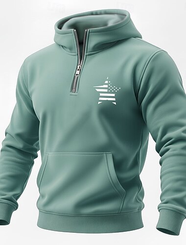  4 luglio 2026 250° Giorno della Memoria Felpa con cappuccio girocollo Bandiera degli Stati Uniti a maniche lunghe per uomini Streetwear Casual all'aperto quotidiana