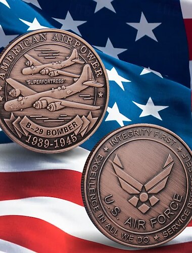  U.S. Air Force commemorativ mynt – 250-årsjubileum utfordringsmynt amerikansk ørn militær samling tosidig metall suvenir veteraner patriotisk gave semikvincentenial
