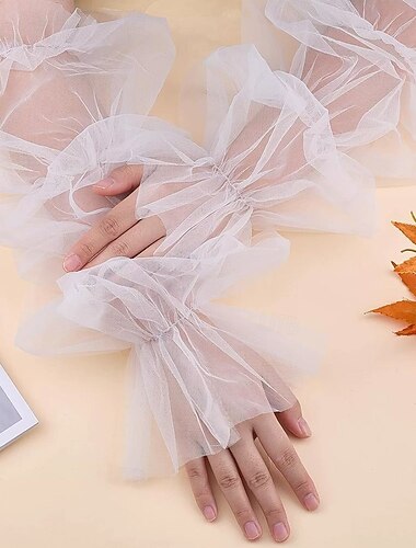  Siateczka / Terylen Do kolan Rękawiczka Elegancja / Styl vintage Z Czysty Kolor Ślub / Strona rękawic