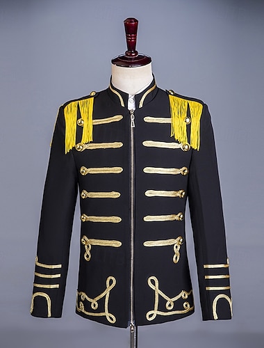  Retro / vintage Rokokoo Päälystakki Naamiaisasu Sirkus takki Pitkähihainen Prinssi Aristokraatti Naamiaispuku Miesten Karnevaali Naamiaiset Juhla Aikuisten Takki Syystalvi