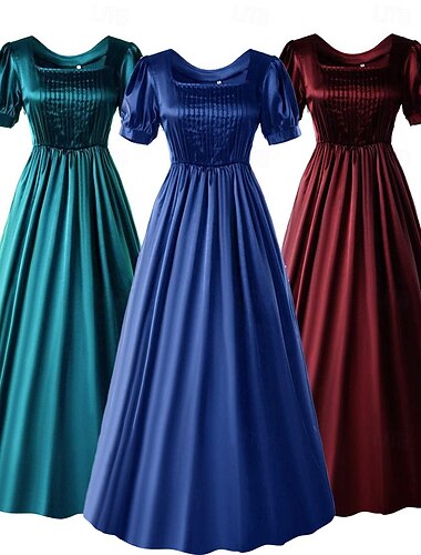  Victoriaans Middeleeuws Renaissance Cocktail jurk Vintage Jurk Thee jurk Gala jurk Dames Voor meisjes Kostuum Wijnoogst Cosplay Feest Maskerade Teaparty Kleding