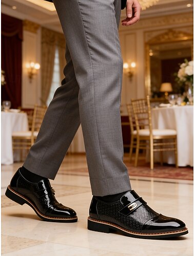  mocassini da uomo con motivo coccodrillo marrone e design slip-on: lusso e comfort per riunioni di lavoro, eventi formali, uscite informali e matrimoni