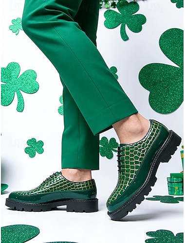  Stilvolle grüne Herren-Sneaker – bequemes, atmungsaktives Design für den St. Patrick's Day – ideal für Feierlichkeiten im Freien