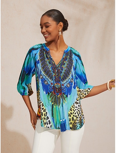  Top in chiffon svolazzante perfetto per feste nella giungla selvaggia.