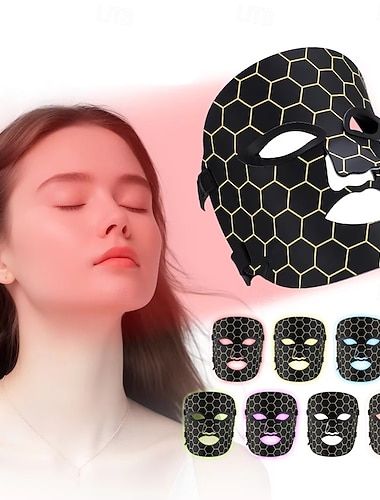  Valentinstag Muttertag Geschenke 7 Farben LED Photon Gesichtsmaske tragbare Hautverjüngung für strahlende Haut ultra leichtes Silikon-Gesichtsmaske