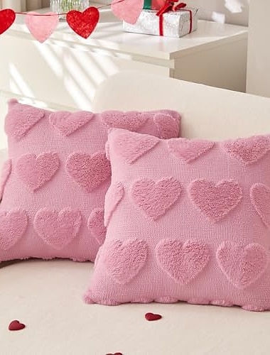  Poszewka na poduszkę w kształcie serca z nadrukiem 2D na sofę i łóżko, miękka poduszka dekoracyjna do salonu, sypialni, wystroju domu