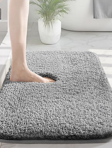  Fußmatte, Badezimmerteppich, saugfähige Badematte, einfarbige antibakterielle WC-Bodenmatte, rutschfester Badezimmer-Eingangsteppich für Hygiene und Komfort im Zuhause.