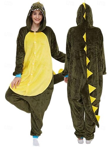  Costume da band di animali Pigiama Kigurumi Costume di Gruppo Costume tutina Fantasia animale Drago Fantasia Caldo Comodo Con cappuccio Pile Bambini Adulti Per uomo Per donna Ragazzi Halloween