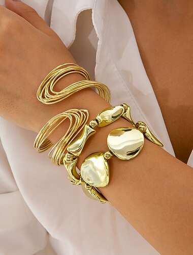  Samba Accessoires Boho Goudkleurige Stapelbare Armbanden - Faux Parels Brede Manchet en Geometrische Charms Bangles voor Vrouwen Prestatie Kostuum