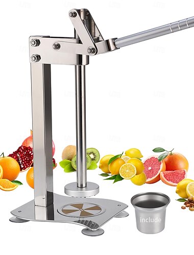  プロ仕様のレモンマッシャー シトラスジューサー - ライム、オレンジ用の頑丈なステンレススチール製手動プレススクイーザー &ナッツクラッシャー